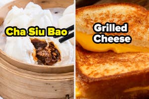 Cha Siu Bao and grilled cheese