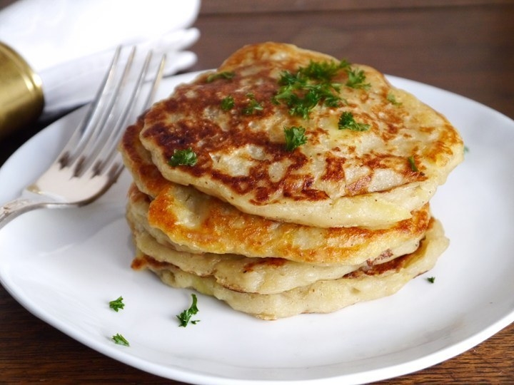 A plate of potato pancakes