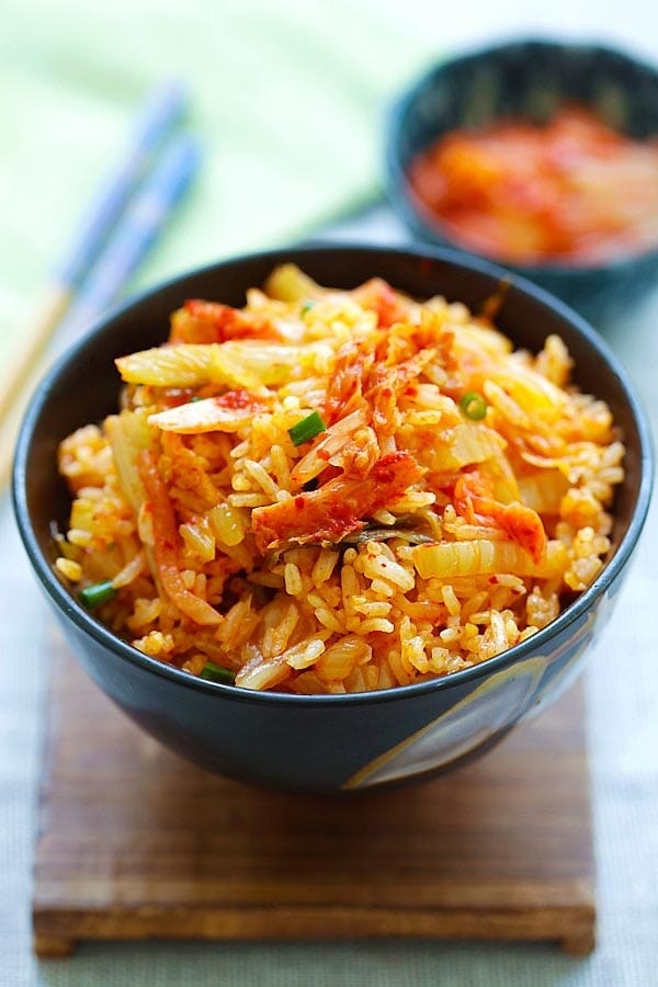 A bowl of kimchi fried rice