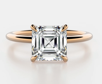 the ring with a square diamond 