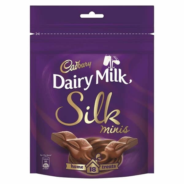 A packet of Dairy Milk Silk bites 