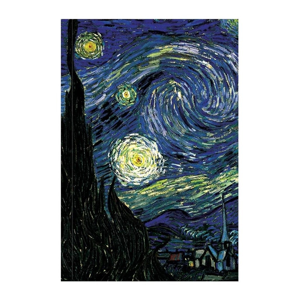 A diary with The Starry Night on the cover 