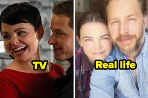 Snow White and Charming on Once Upon a Time and Ginnifer Goodwin and Josh Dallas in real life