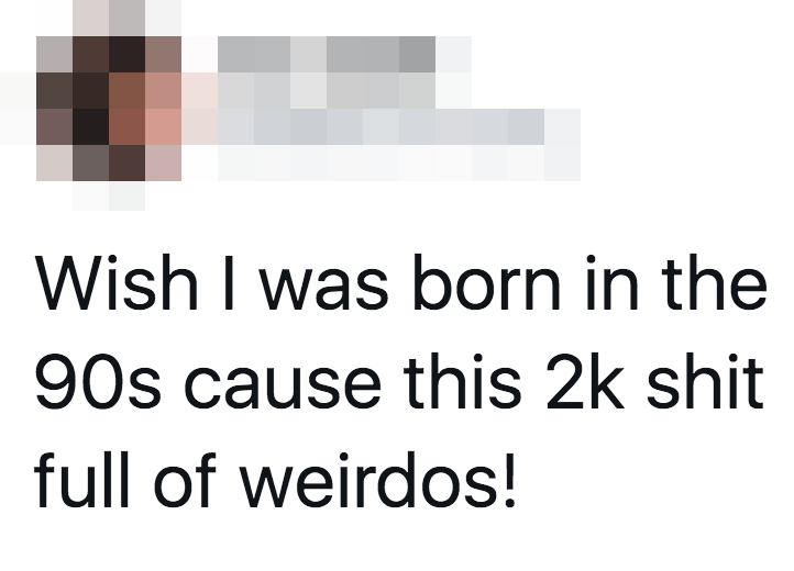 tweet of someone wishing they were born in the 90s