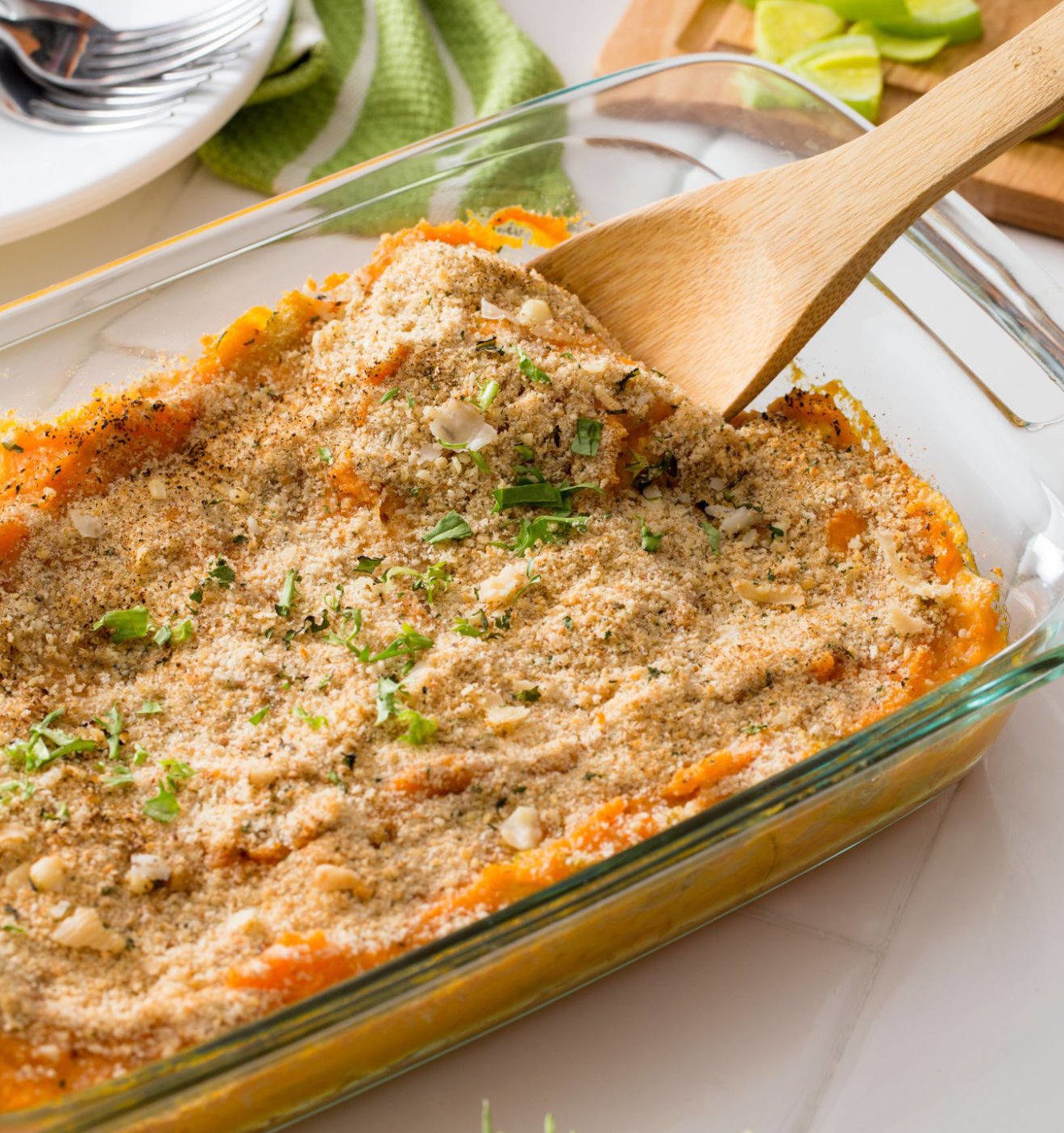 food inside the baking dish