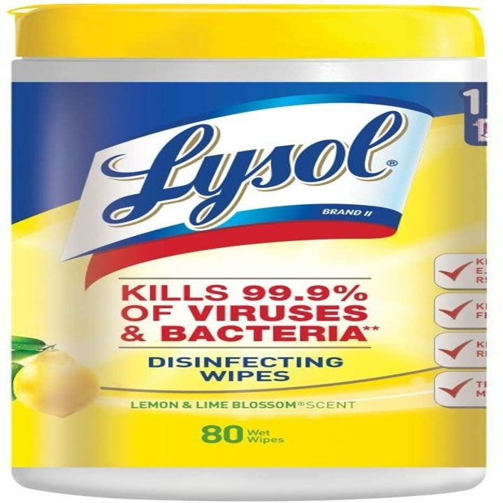 canister of Lysol wipes