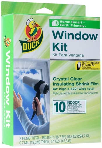 The insulation kit which comes with enough shrink film to cover ten standard windows