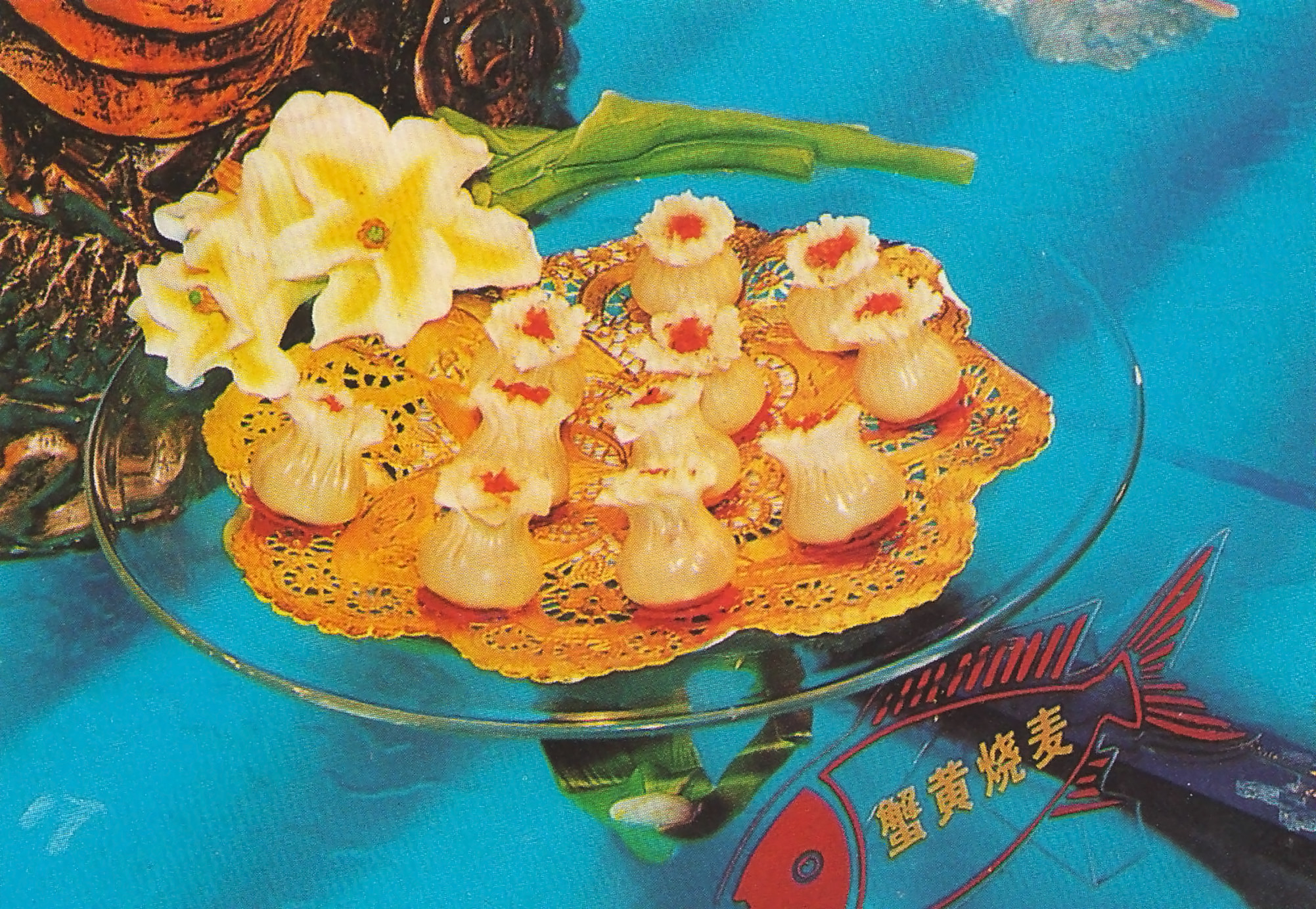 Flowers made out of dumplings