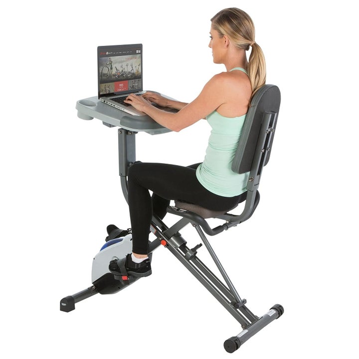 laptop workout desk and recumbent bike
