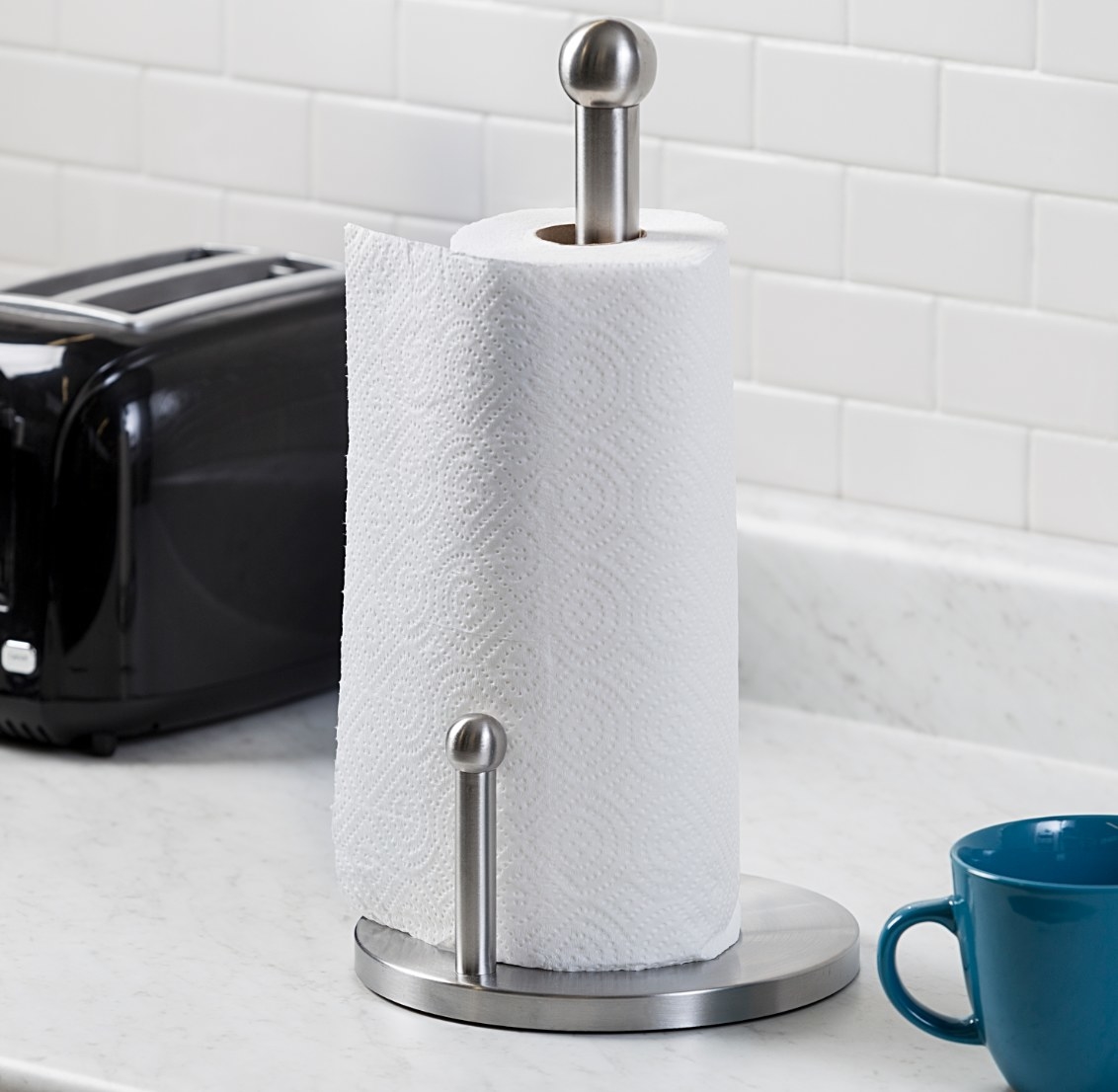 The stainless steel paper towel holder