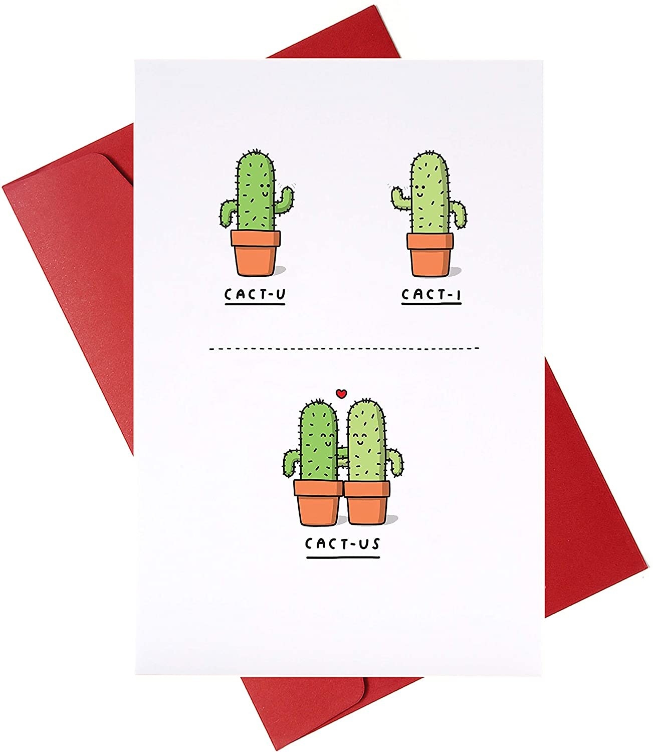 Two drawings of cacti, with the words &quot;Cact-u, cact-i, cact-us&quot;