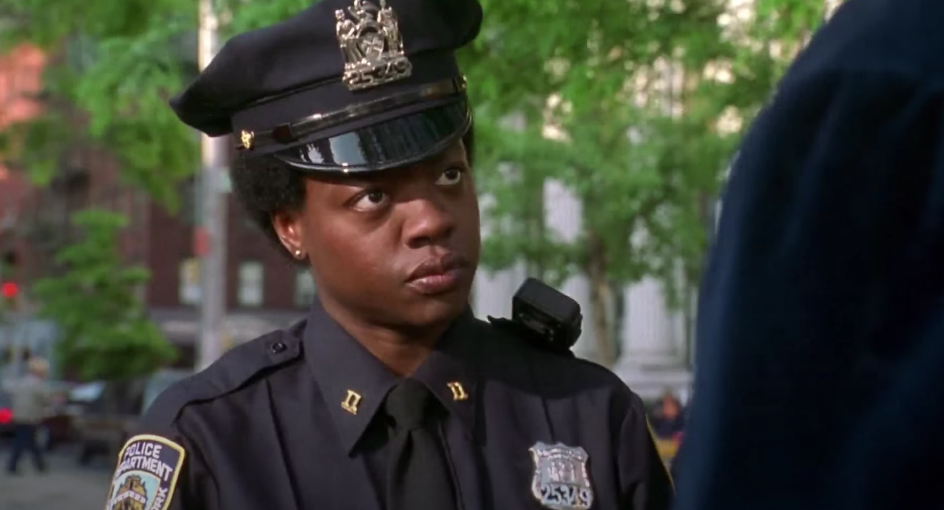 Viola Davis dressed up like a New York City cop