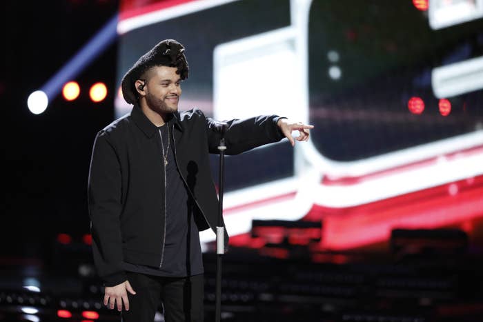 The Weeknd pointing
