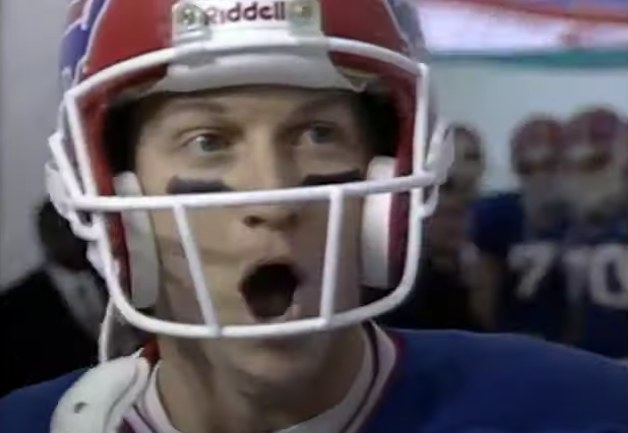 Don Beebe with his mouth open.