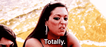 Gif of Sami from Jersey Shore saying &quot;totally&quot;