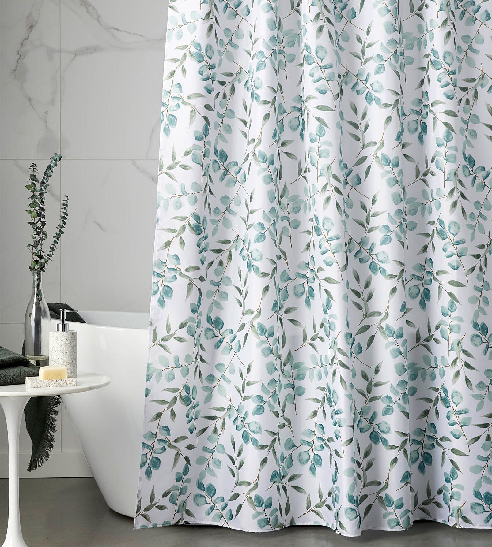 A cute patterned shower curtain 