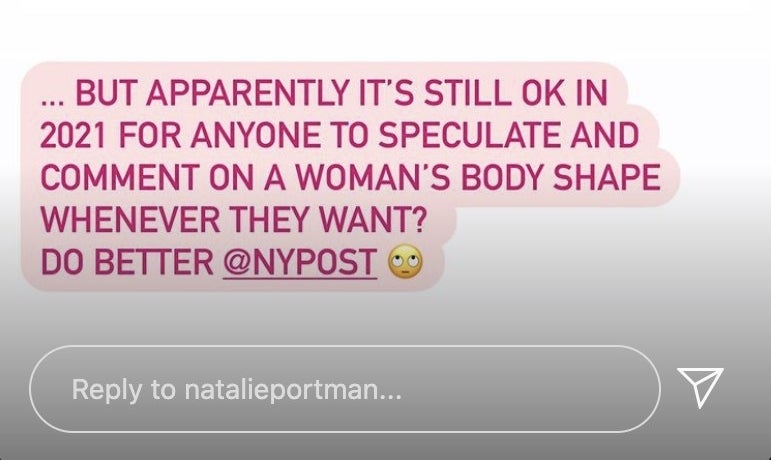 A screenshot of Natalie's post