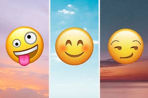 Ssome smiling emojis, one in the morning, one in the afternoon, and one at night