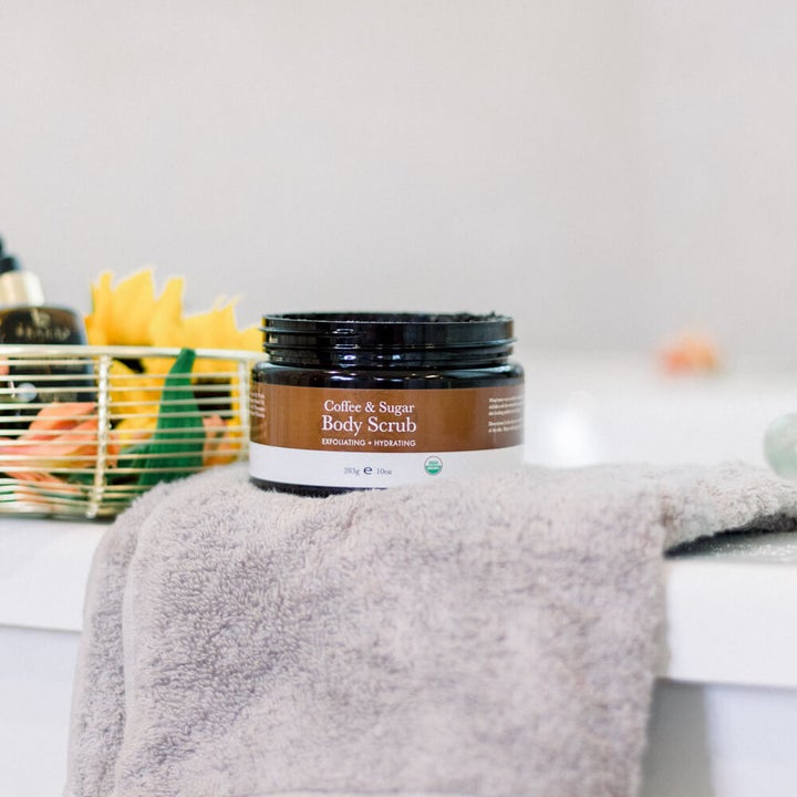 product photo of coffee scrub in its jar
