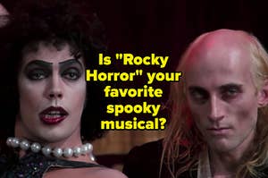 Tim Curry as Dr. Frank-N-Furter and Richard O'Brien as Riff Raff in the movie "The Rocky Horror Picture Show."