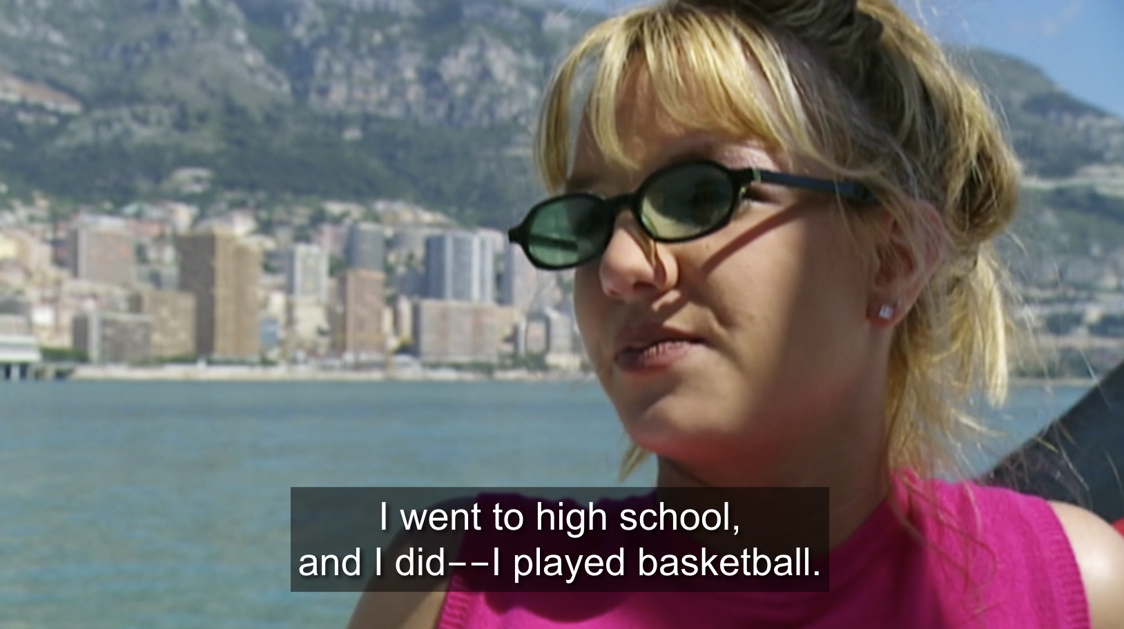 Britney talking about playing basketball in high school