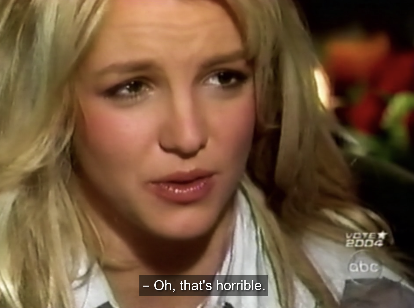 Britney, clearly hurt, saying, &quot;oh, that&#x27;s horrible&quot;