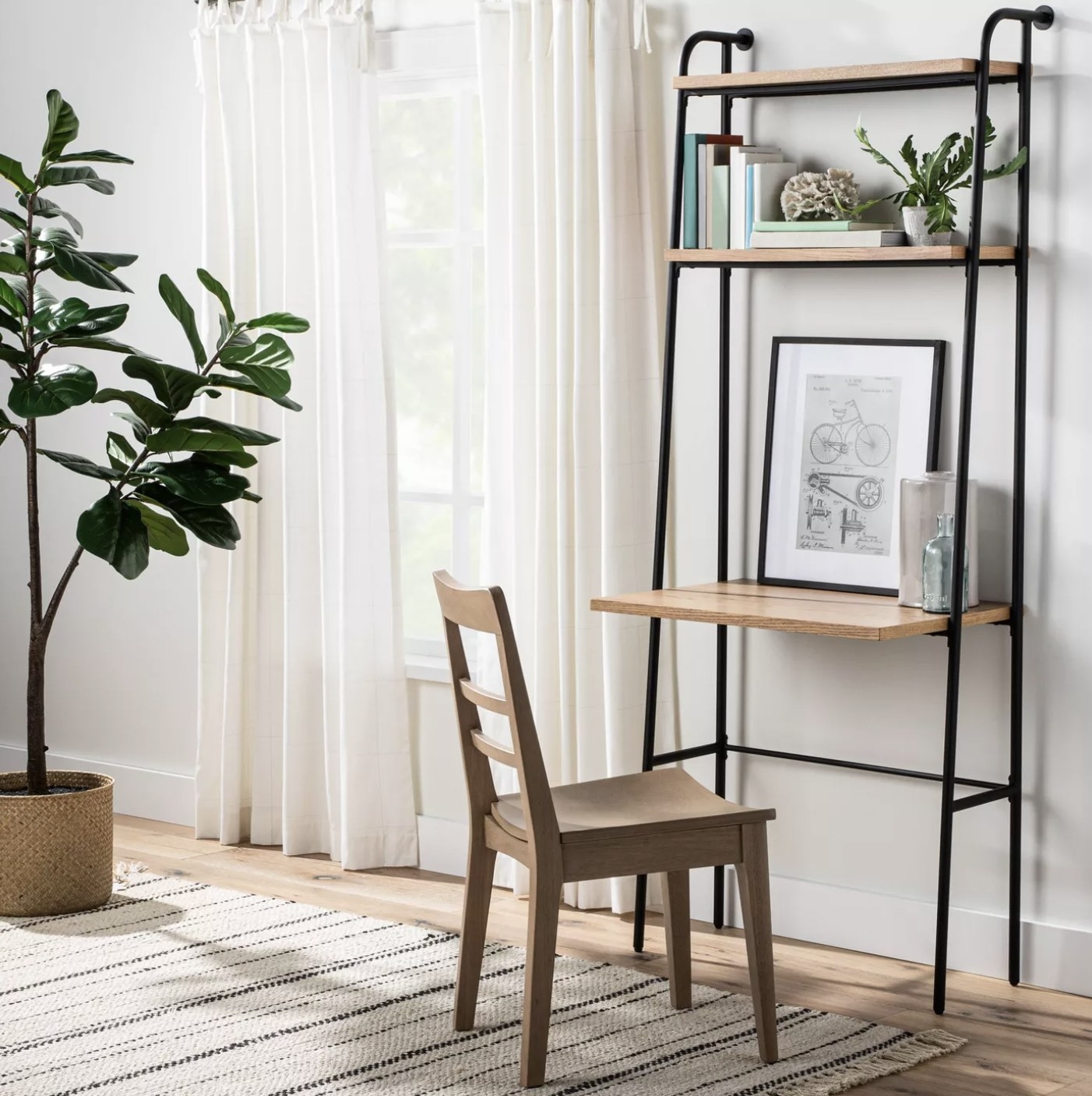 Desk and bookcase duo