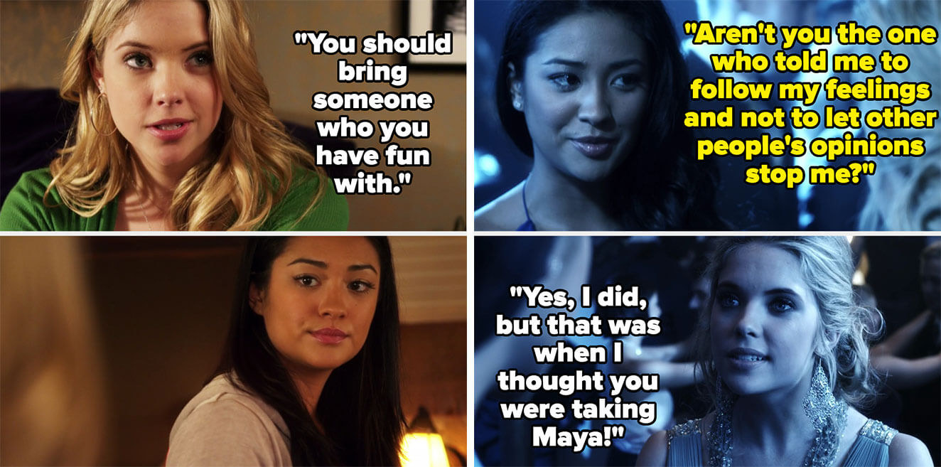 Hanna tells Emily to bring someone she&#x27;ll have fun with, but then later gets mad when it&#x27;s not Maya