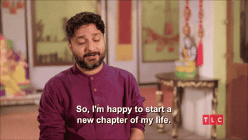 Sumit from 90 Day Fiance saying &quot;So, I&#x27;m happy to start a new chapter of my life&quot;