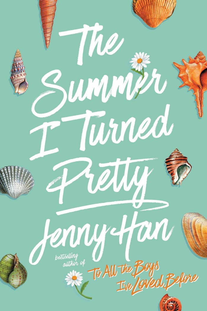 The cover of the book with the title surrounded by various seashells and two daisies