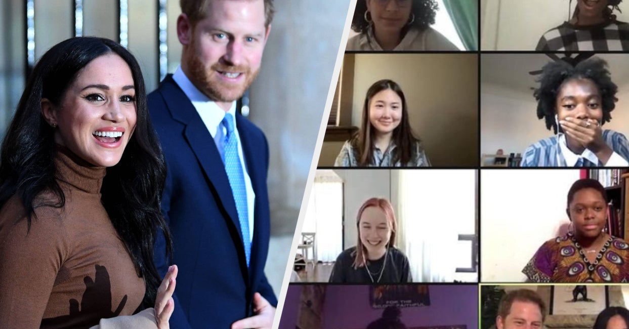 Meghan Markle and Prince Harry Surprise Zoom Poetry Class