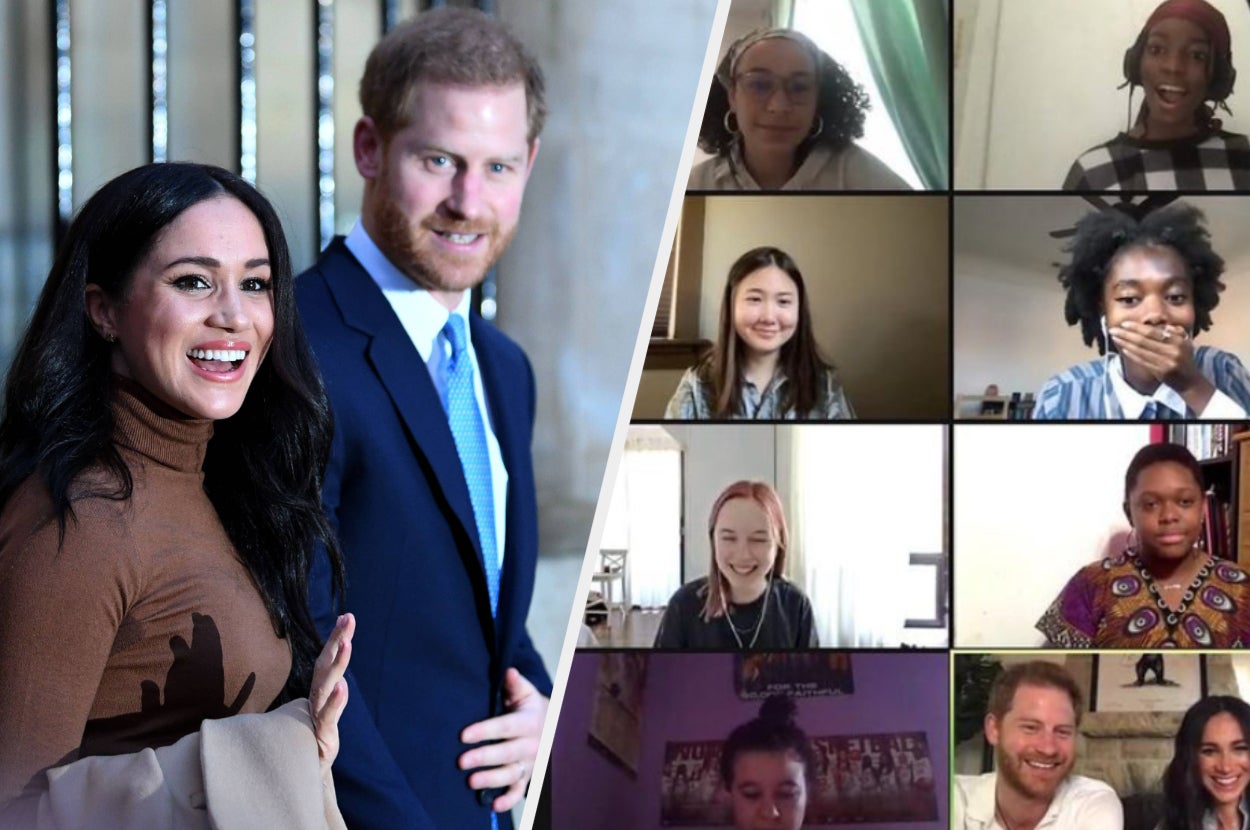 Meghan Markle & Prince Harry Surprise Zoom Poetry Class