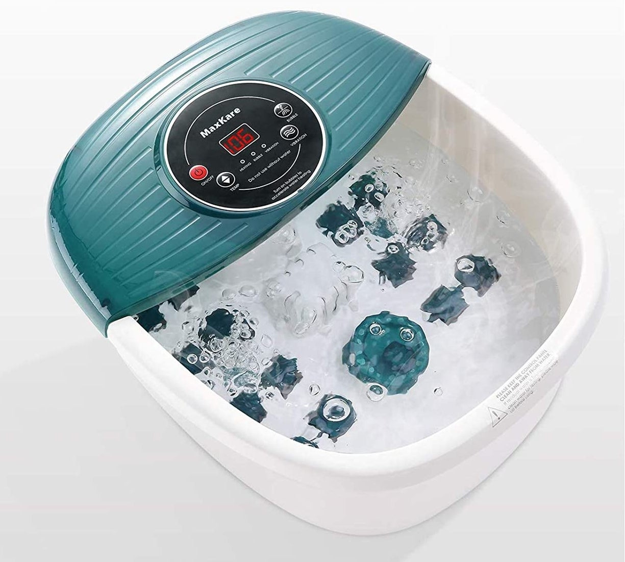 the foot bath with water in it