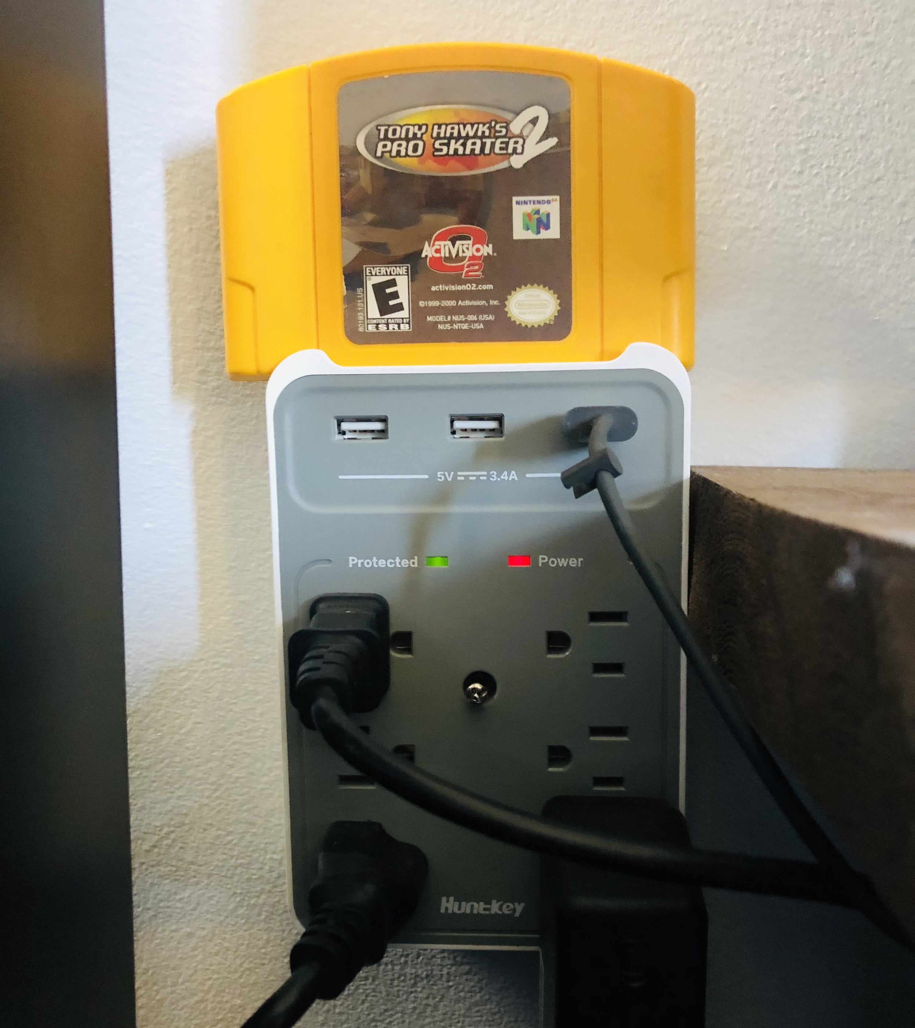 A Tony Hawk Nintendo cartridge on the outlet shelf
