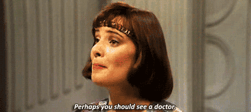 Peri saying &quot;perhaps you should see a doctor&quot; on Doctor Who