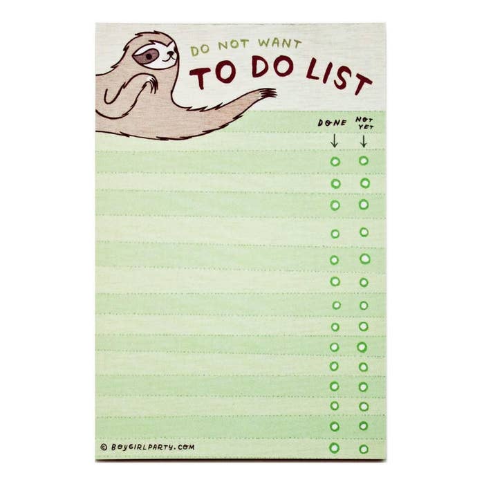 the green sloth notepad 