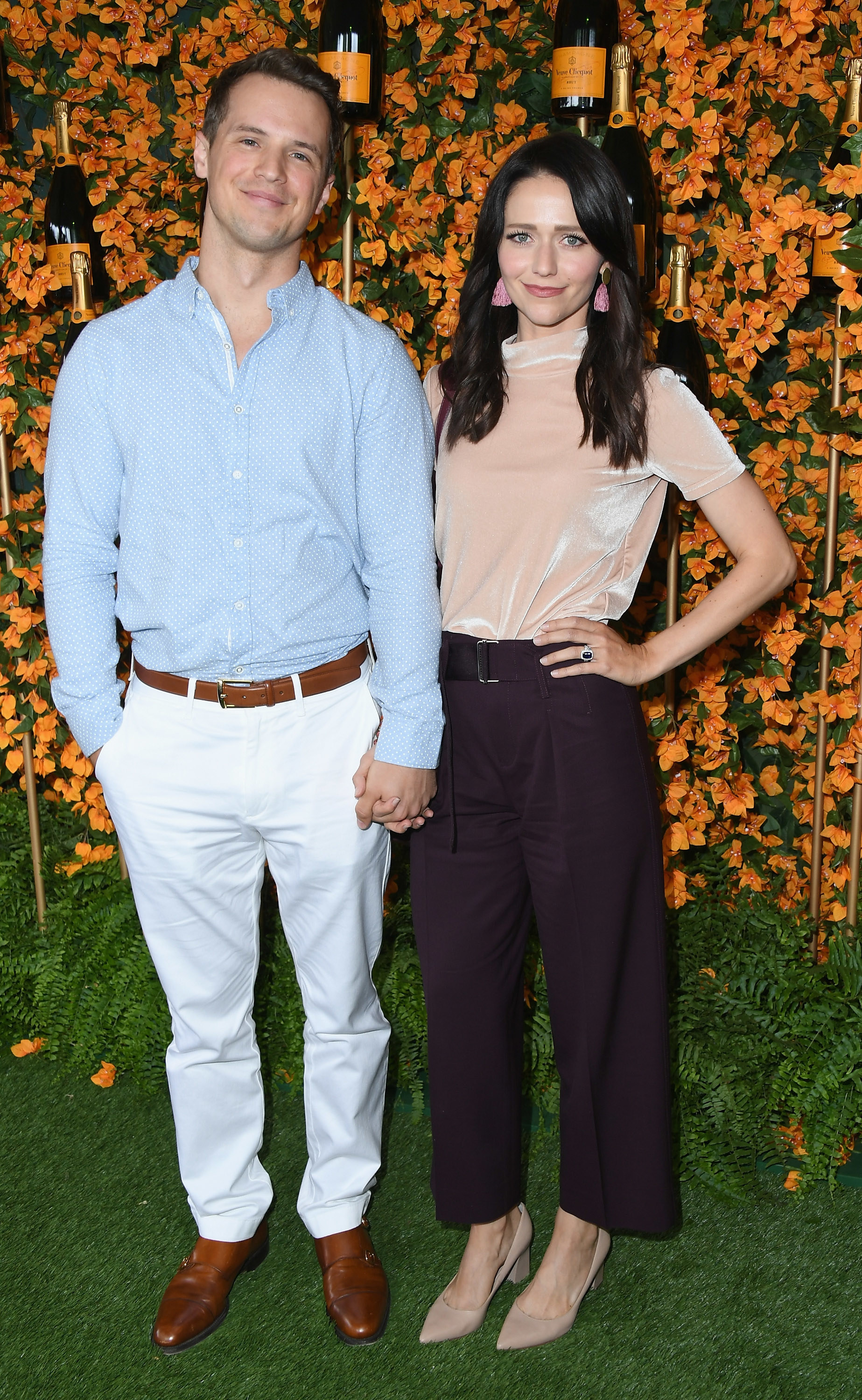 Freddie Stroma and Johanna Braddy attending the 9th annual Veuve Clicquot Polo Classic Los Angeles