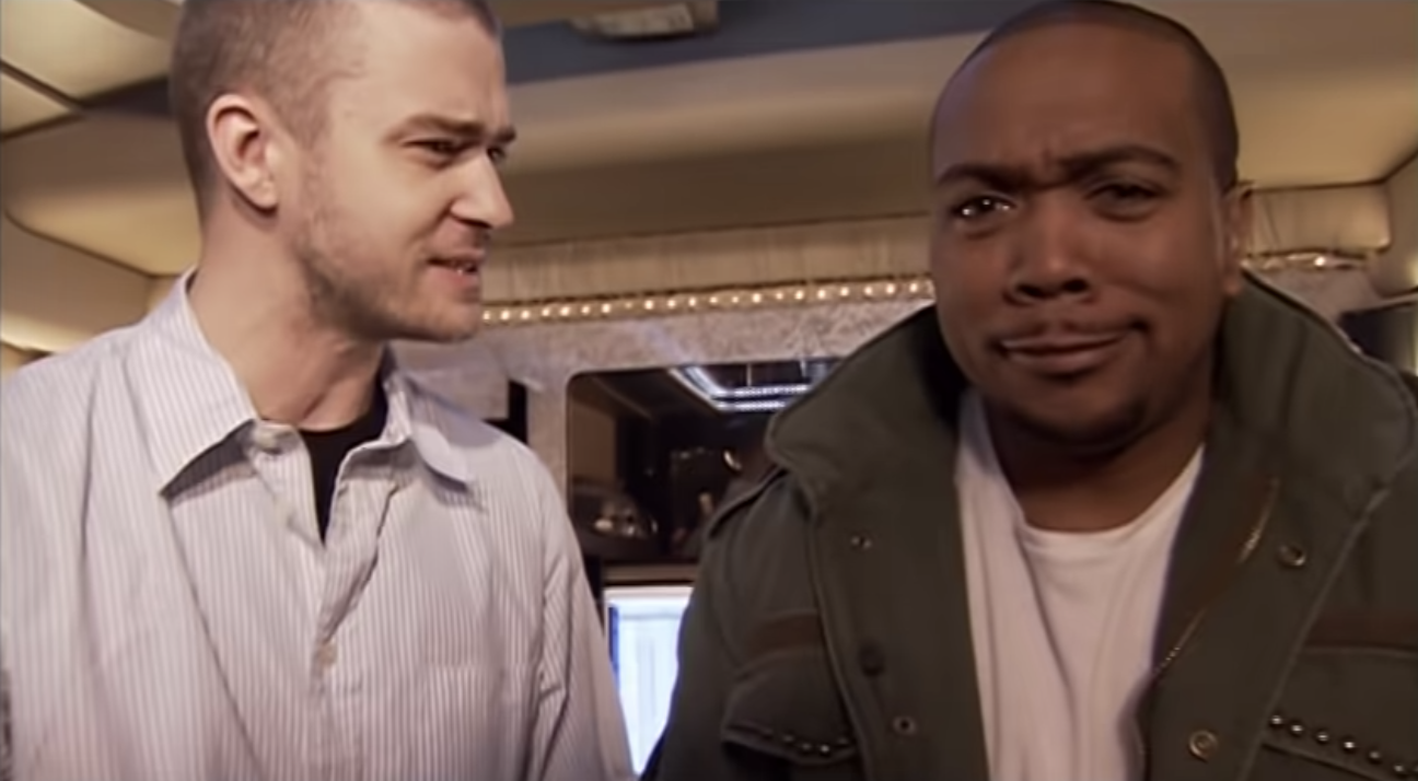 Justin Timberlake and Timbaland in the Give It To Me music video