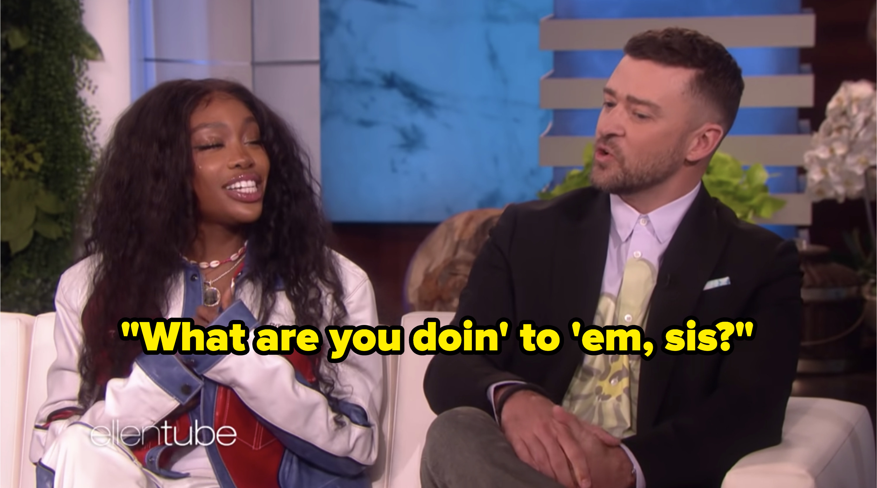 SZA and Justin Timberlake on The Ellen DeGeneres Show