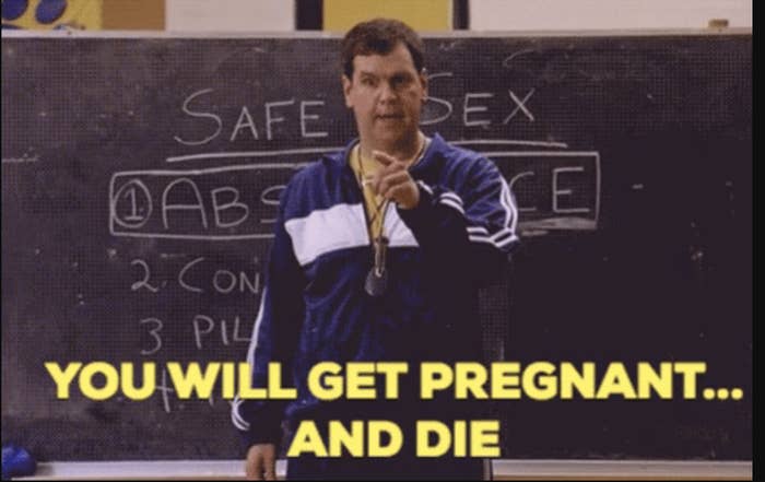An image of the sex ed teacher from &quot;Mean Girls&quot;