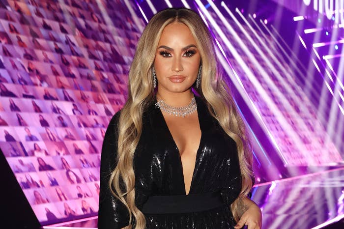 Demi with long blonde hair at a recent event