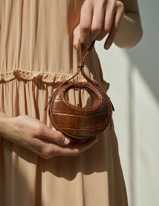 the mini purse in brown