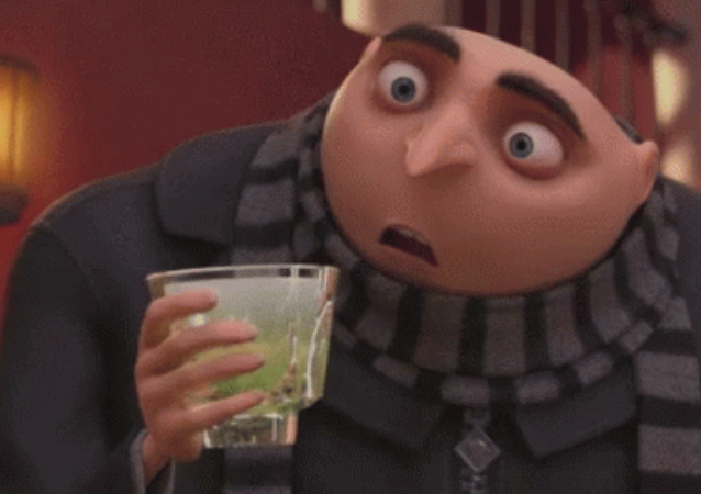 Gru looking shocked in Despicable Me