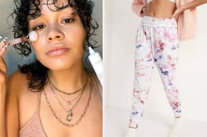 eye roller and leggings