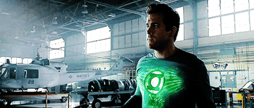 Hal Jordan putting on his super ring 