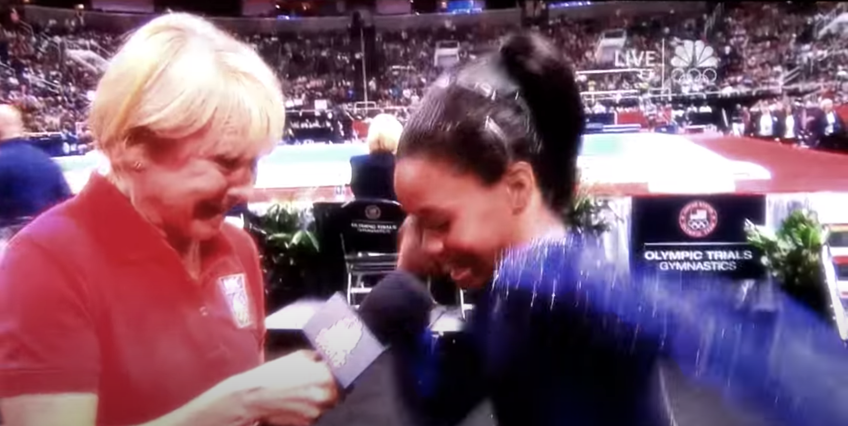 Gabby Douglas' Dougie dance during the 2012 interview