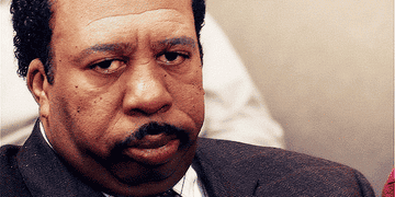 Stanley Hudson looking annoyed