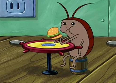 bob esponja comiendo sano