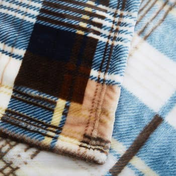 Closeup of the blanket pattern and texture