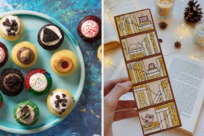 baked by melissa cupakes and a book tracker bookmark